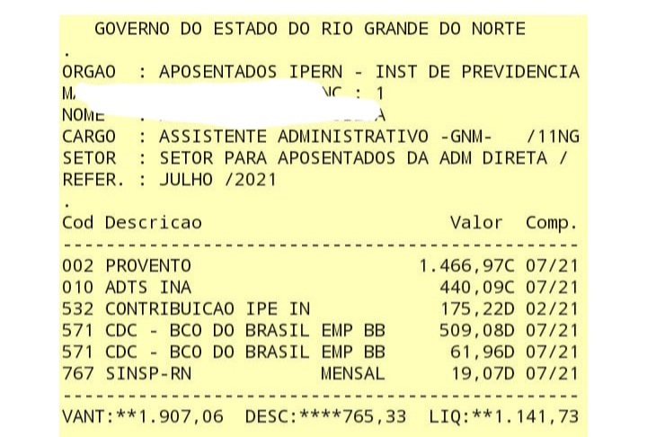 60f04a858e320 Sindicato acusa Governo do RN de desconto ilegal; servidora teve R$ 582 retirados